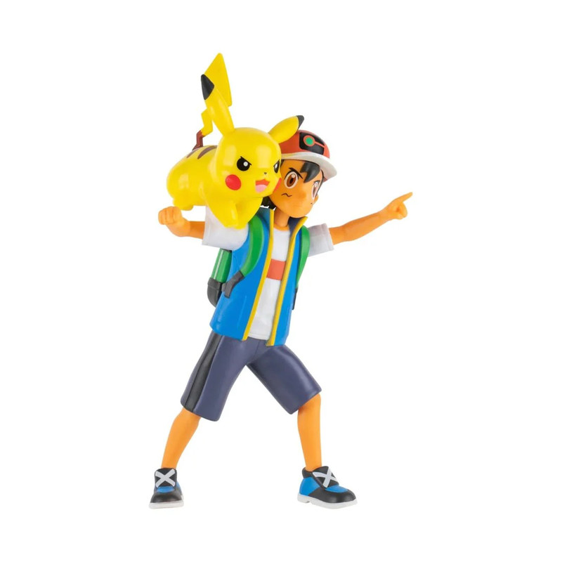 Pokemon Battle Feature Figure - Ash + Pikachu - مجسم
